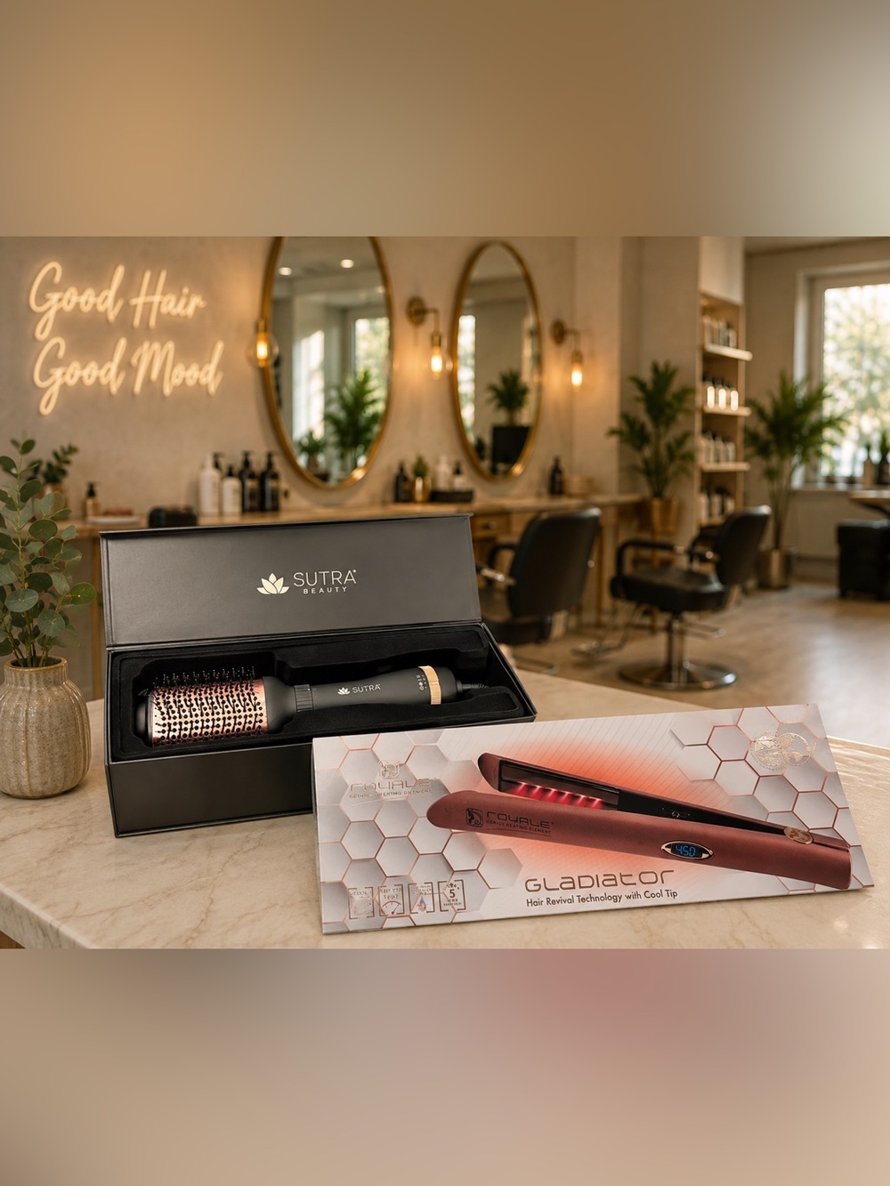 Sutra Beauty Hot Air Brush – Gladiator Sleek Styling Tool-You get both. NWT